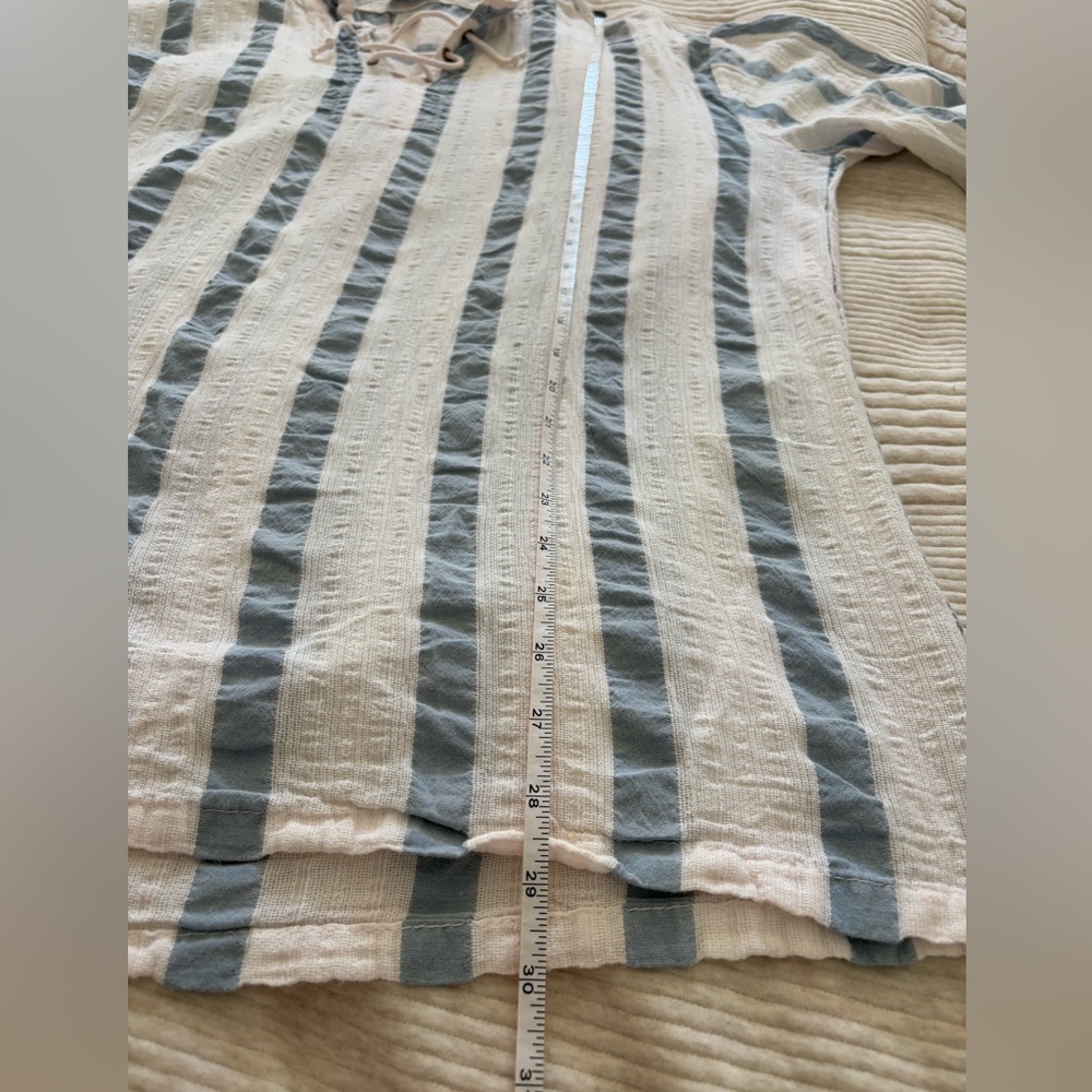 Grimani Greek Made Striped Gauzy Tunic Shirt Women’s Large - Picture 8 of 9